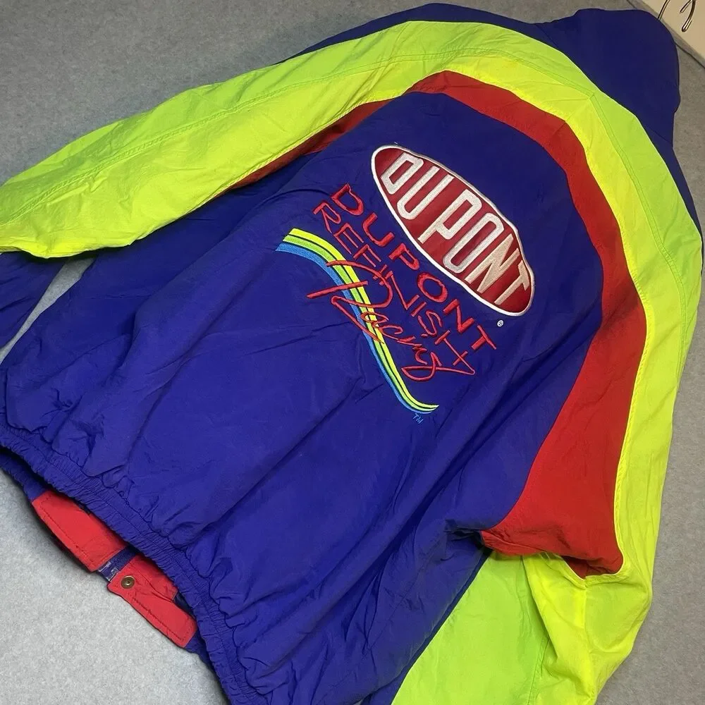Vintage Jeff Gordon DuPont Refinish Racing NASCAR Jacket Large 90s Made In USA